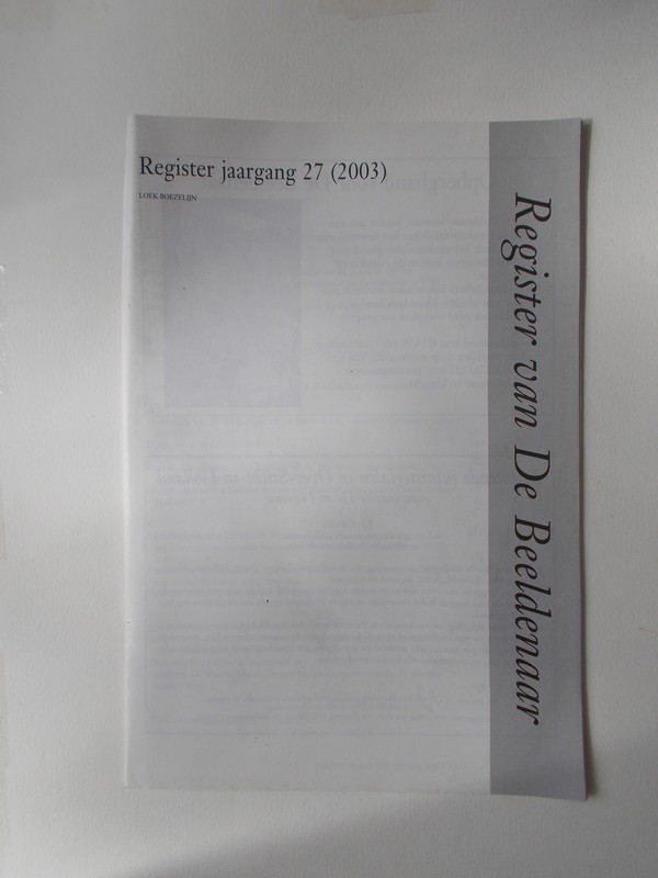 BOEZELIJN, LOEK, - Register van de Beeldenaar jaargang 27 (2003).