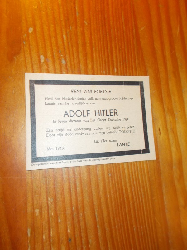 [Hitler, A.] - Veni vini foetsie.
