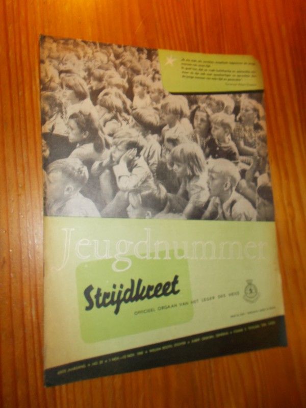 red. - Strijdkreet. Officieel orgaan van het Leger des Heils in Nederland. Jeugdnummer.