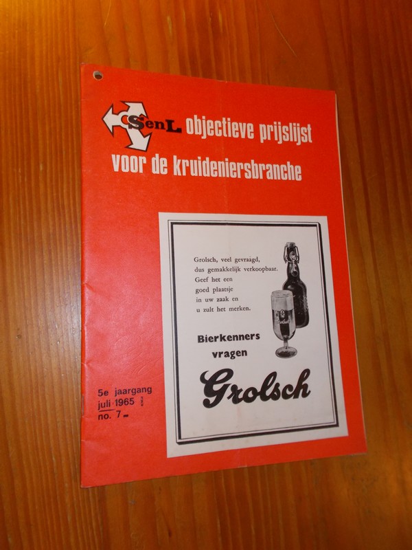 red. - S en L objectieve prijslijst voor de kruideniersbranche.