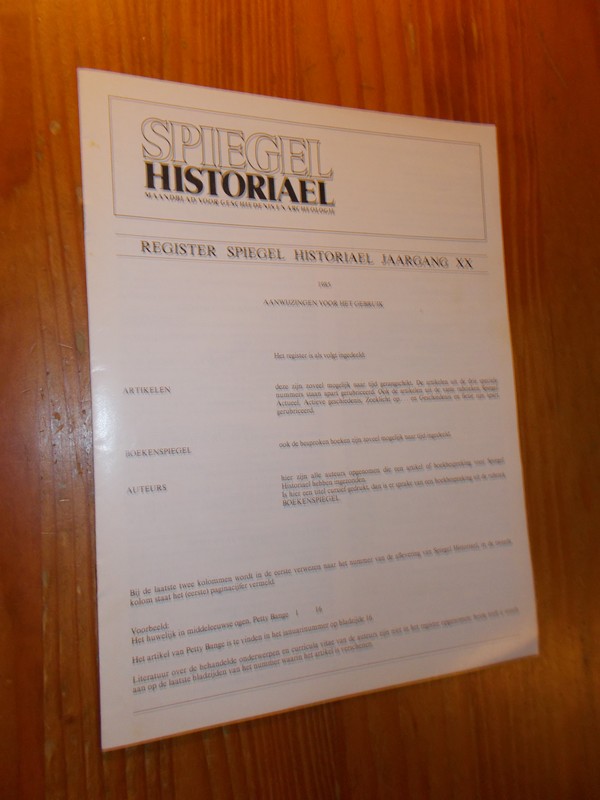 red. - Spiegel historiael. Maandblad voor geschiedenis en archeologie.