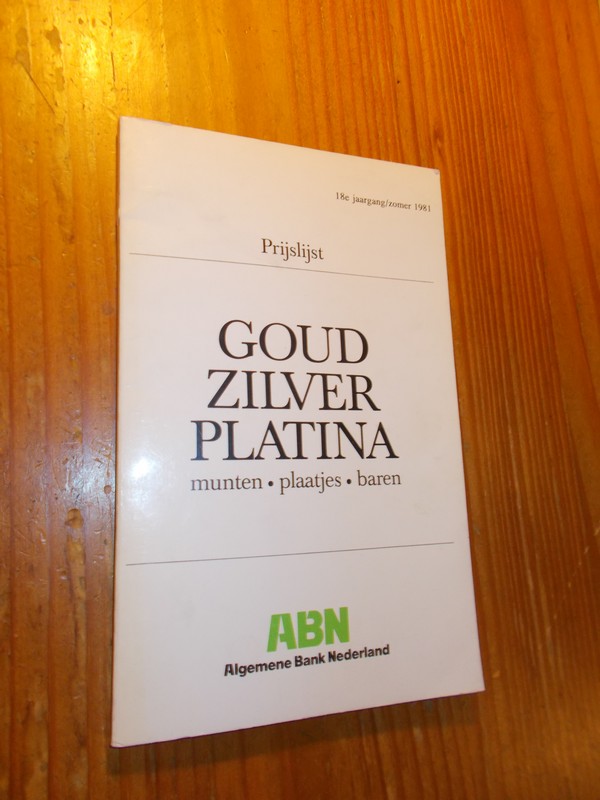 red. - Prijslijst Goud Zilver Platina.