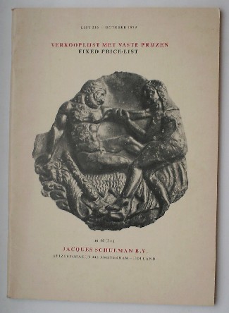 ED.- - Jacques Schulman. Fixed pricelist of archaeology, coins, medals.