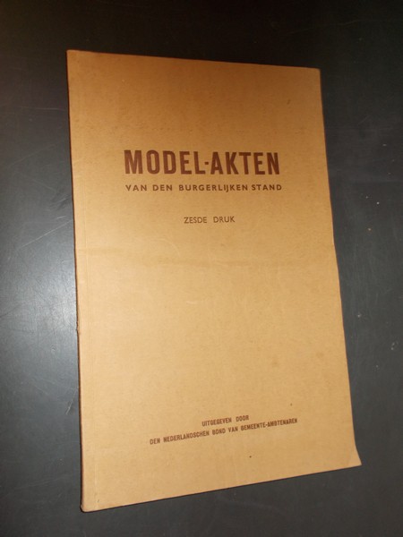 RED.- - Model-akten van den burgerlijke stand.