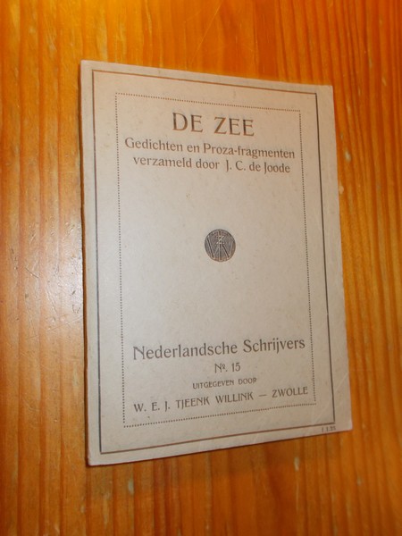 JOODE, J.C. DE (Inl.), - De zee. Gedichten en proza-fragmenten.