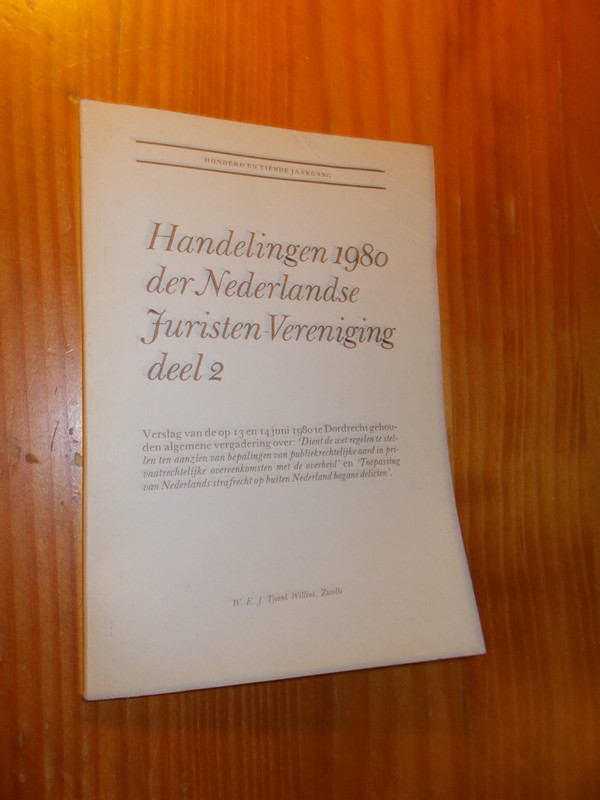RED.- - Handelingen 1980 der Nederlandse Juristen-Vereniging.